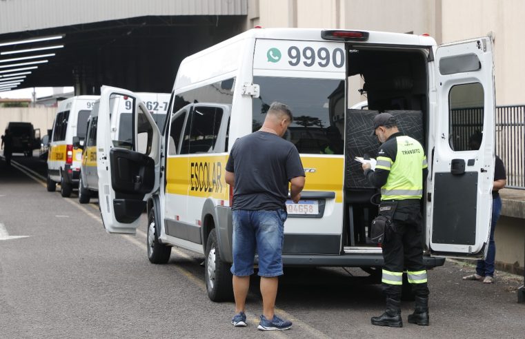 Hora de encostar a van no pátio: Transitar inicia vistoria dos ‘amarelinhos’ em Cascavel