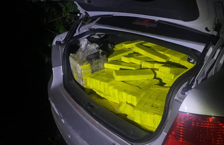 PF apreende quase 300 kg de maconha após perseguição em Santa Tereza do Oeste